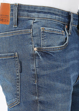 Mid Blue Cruz Skinny Fit Basic Jeans