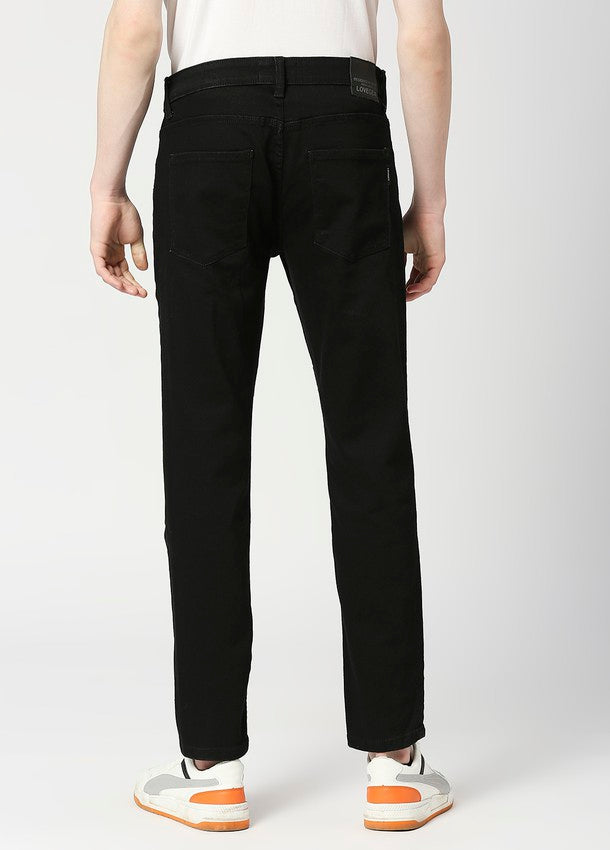 Solid Black Cruz Skinny Fit Basic Jeans