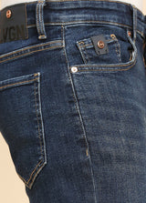 Dark Blue Premium Five Pocket Slim Fit Jeans