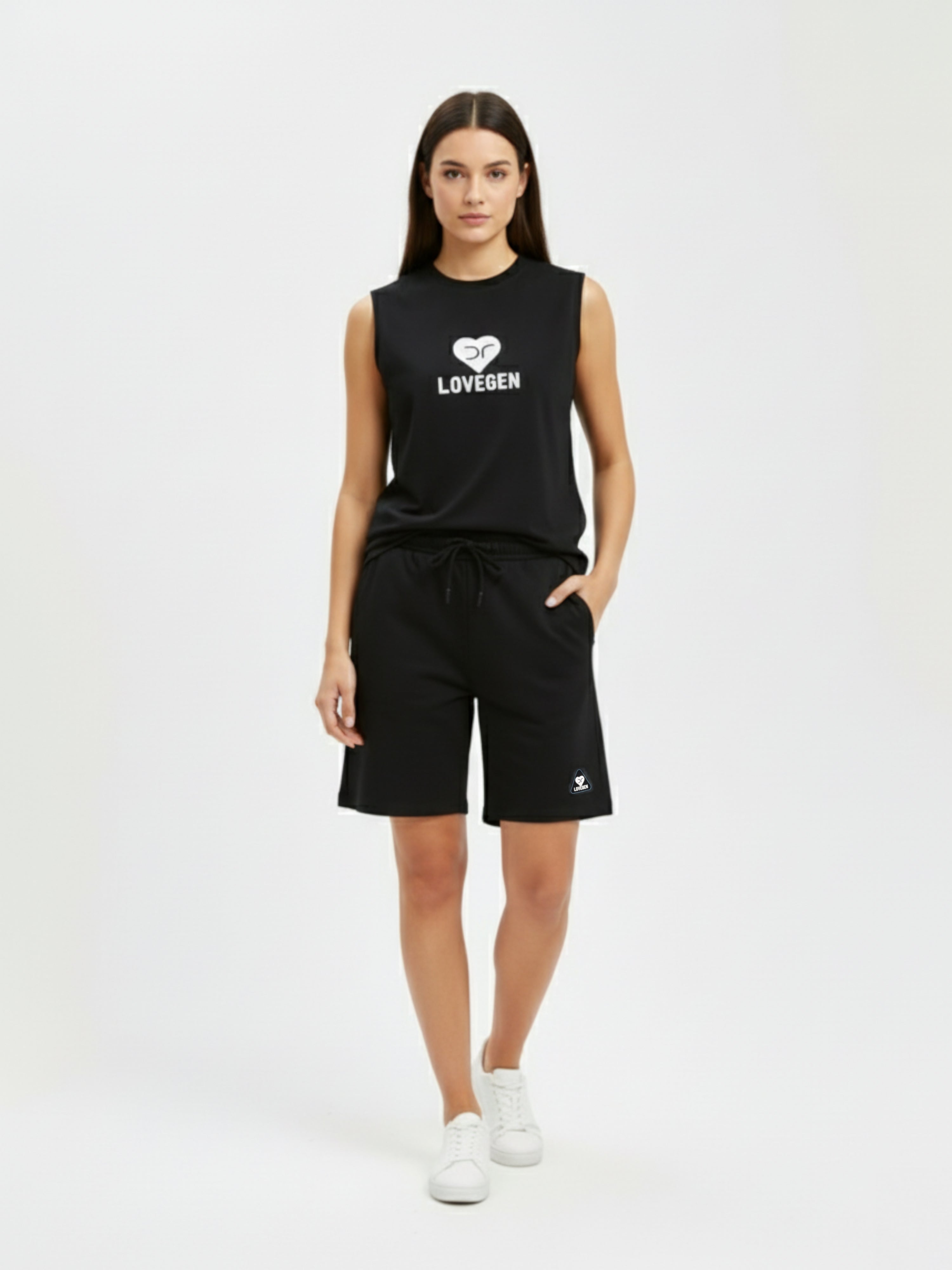 DR Black Monochrome Sleeveless T-shirt
