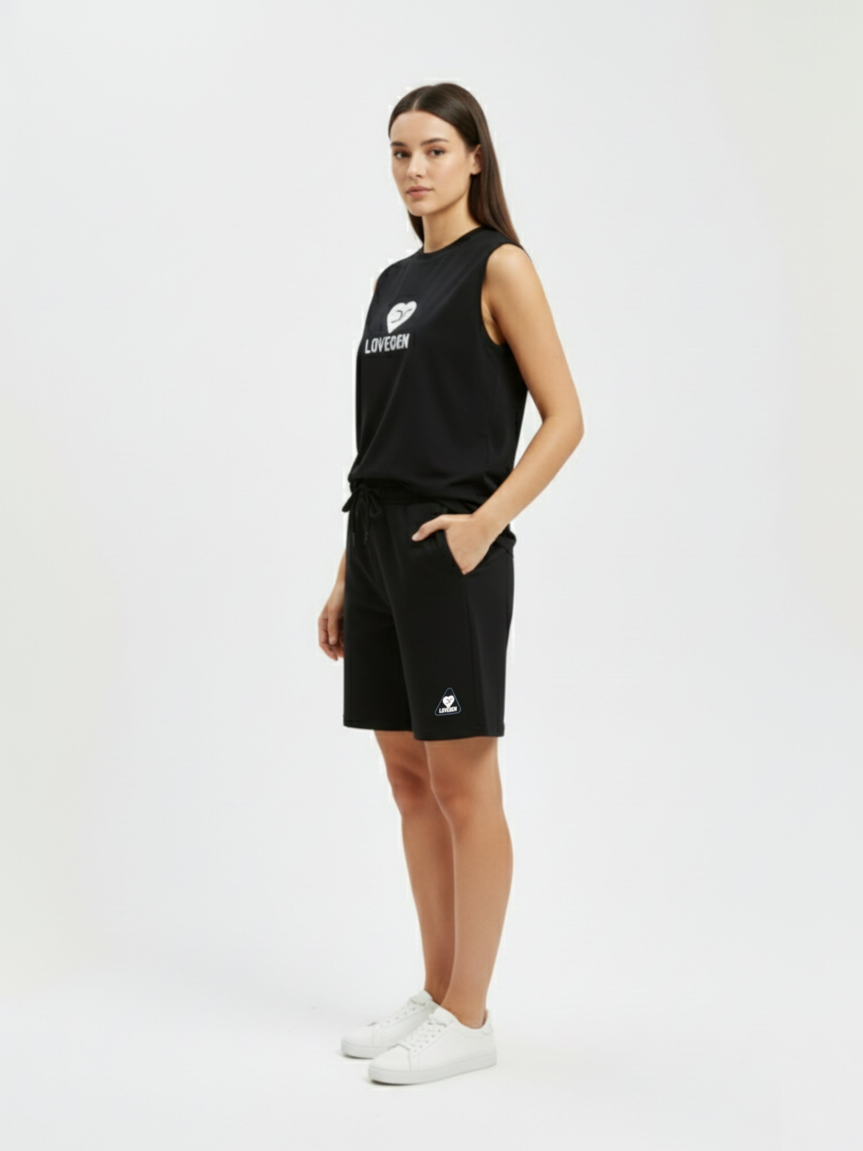 DR Black Monochrome Shorts