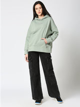 Women’s Oversized Mint Hoodie