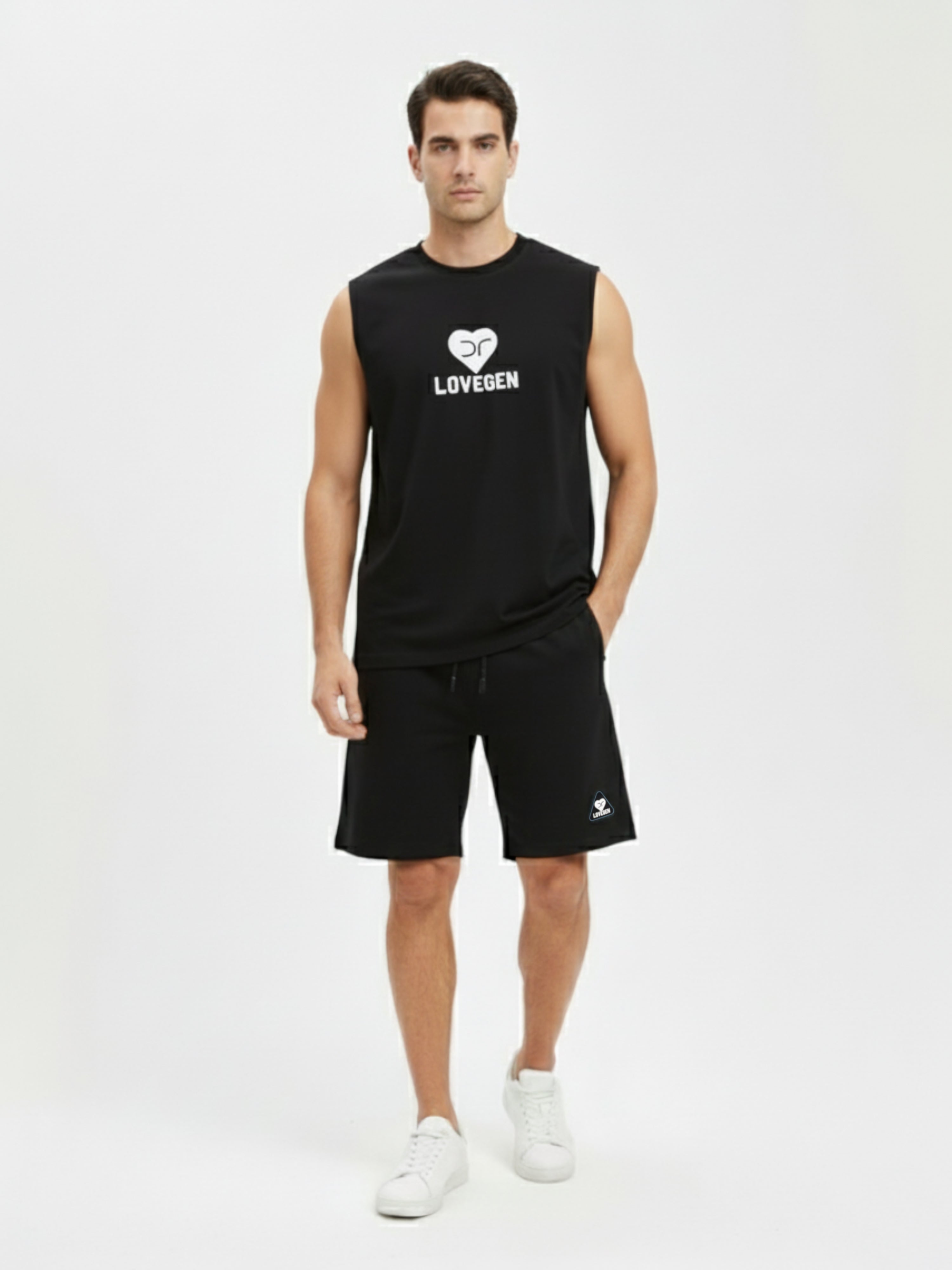 DR Black Monochrome Shorts