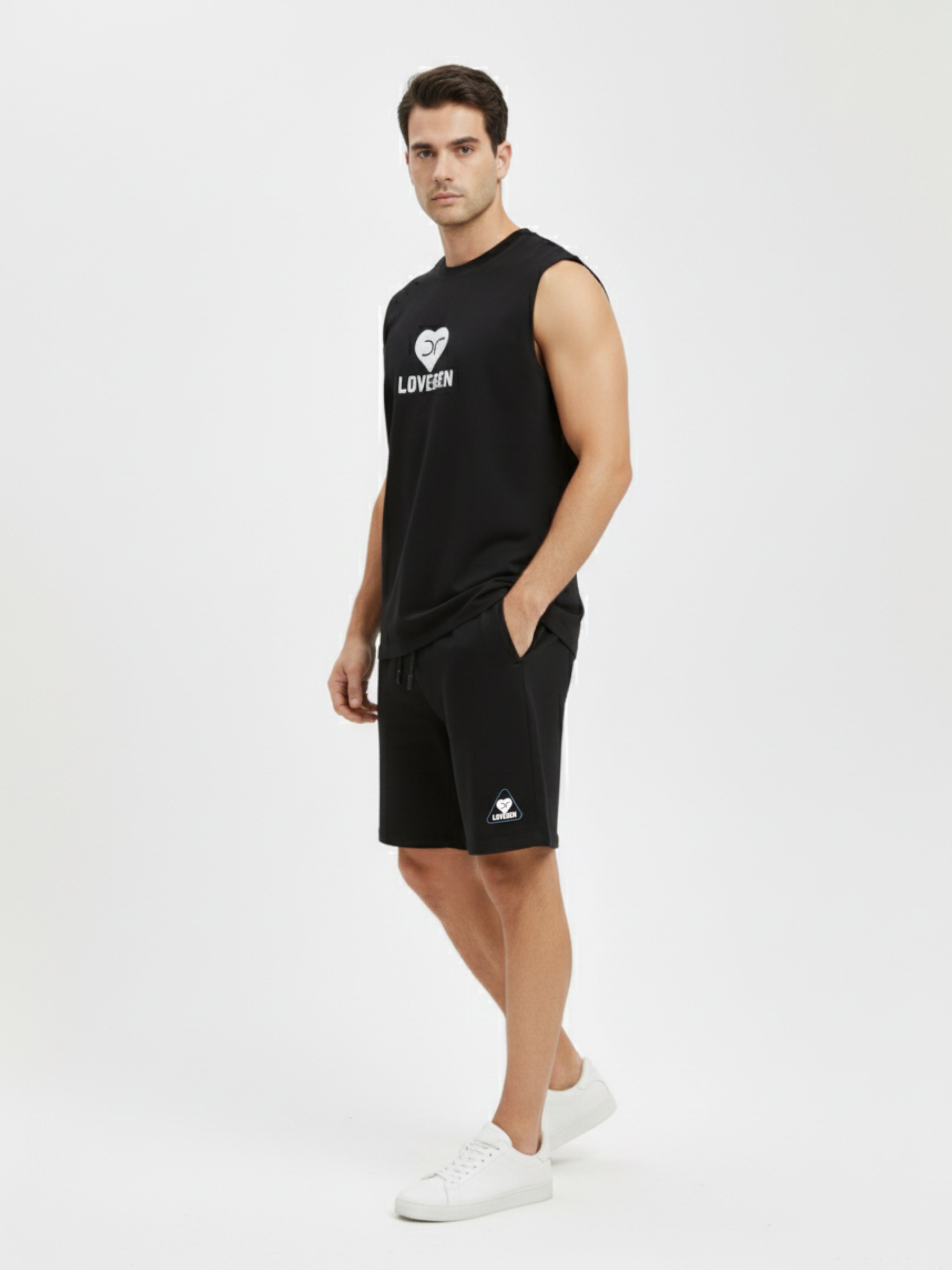 DR Black Monochrome Sleeveless T-shirt