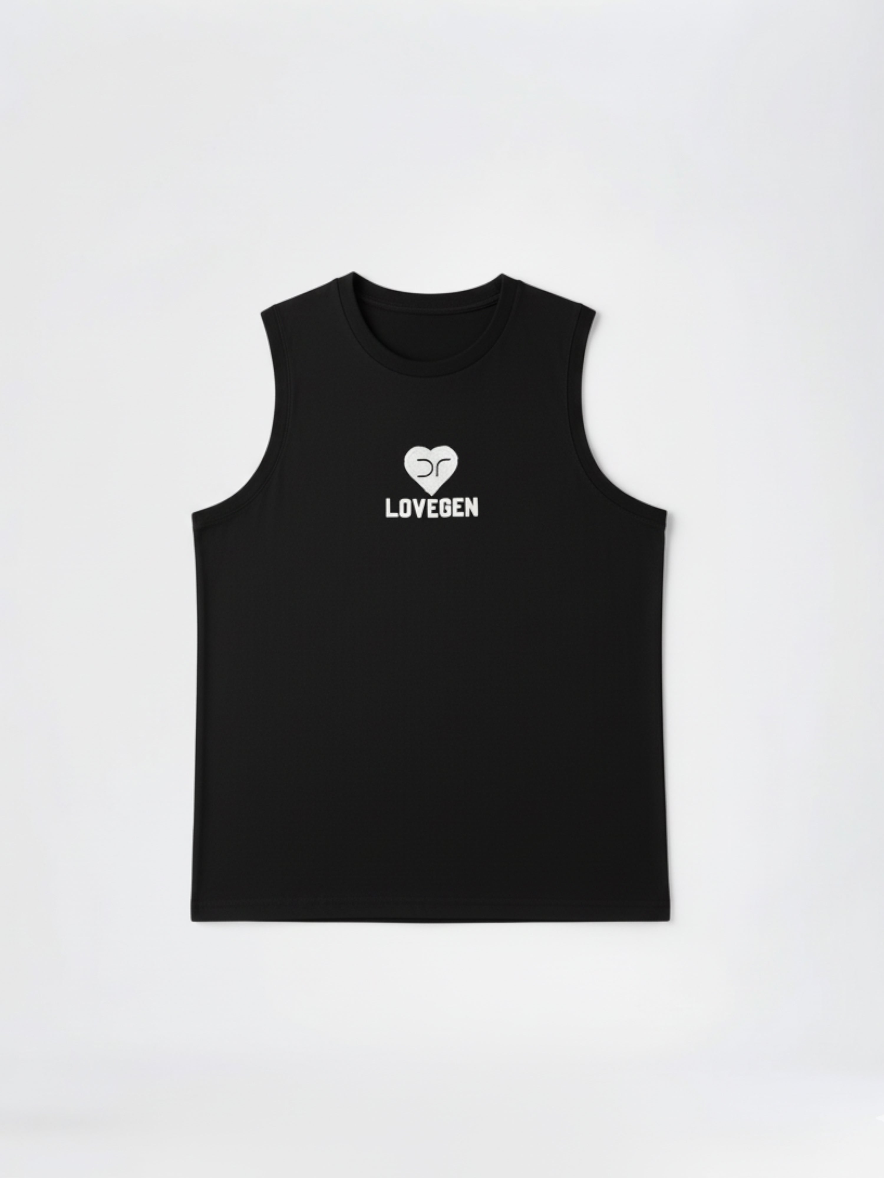 DR Black Monochrome Sleeveless T-shirt