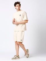 DR Beige Monochrome Shorts