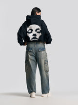 UNISEX ZIPO SKATER FIT JEANS MID BLUE