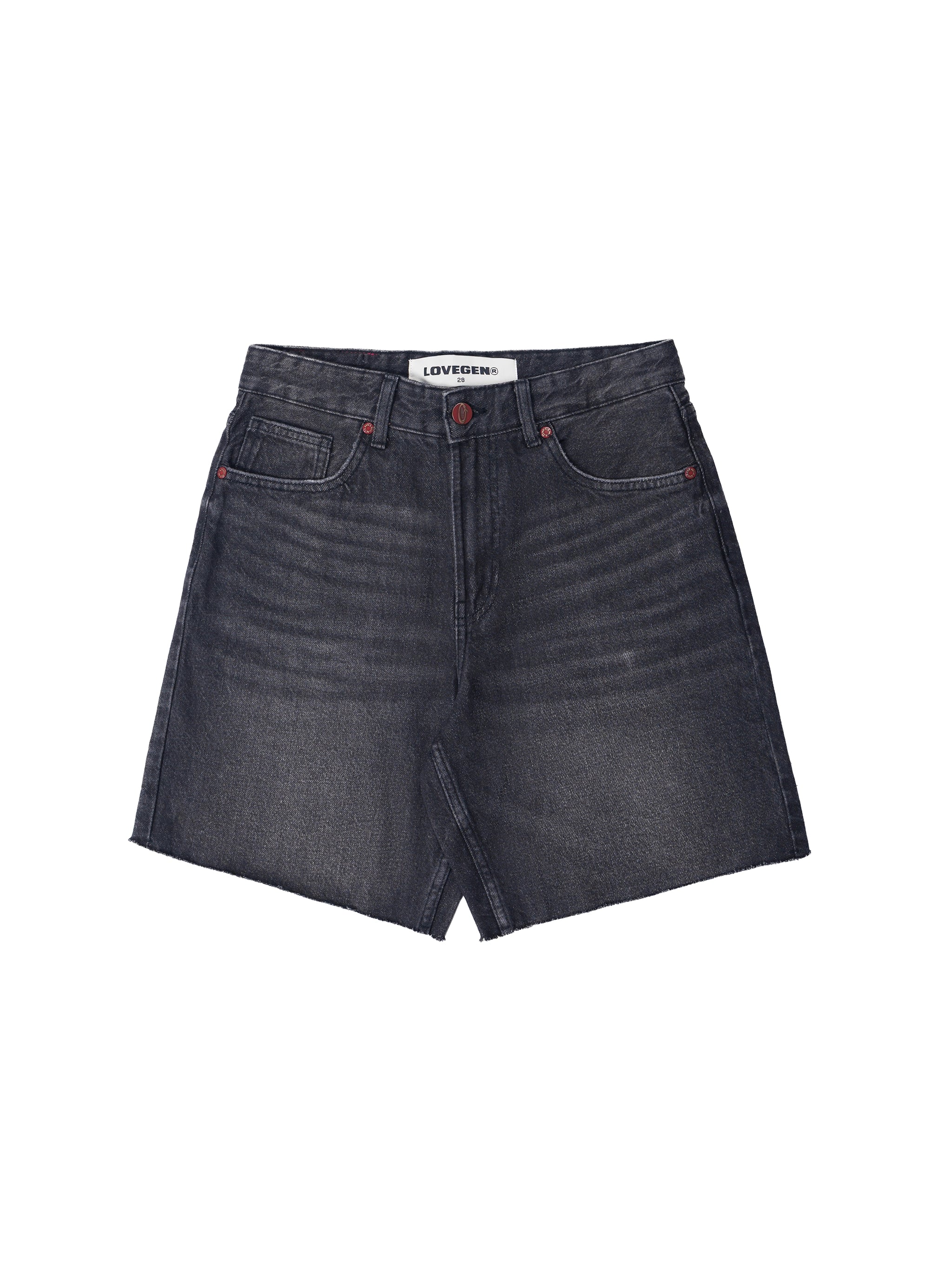 Basic Denim Shorts Dark grey