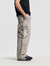 UNISEX ZIPO SKATER FIT JEANS GREY