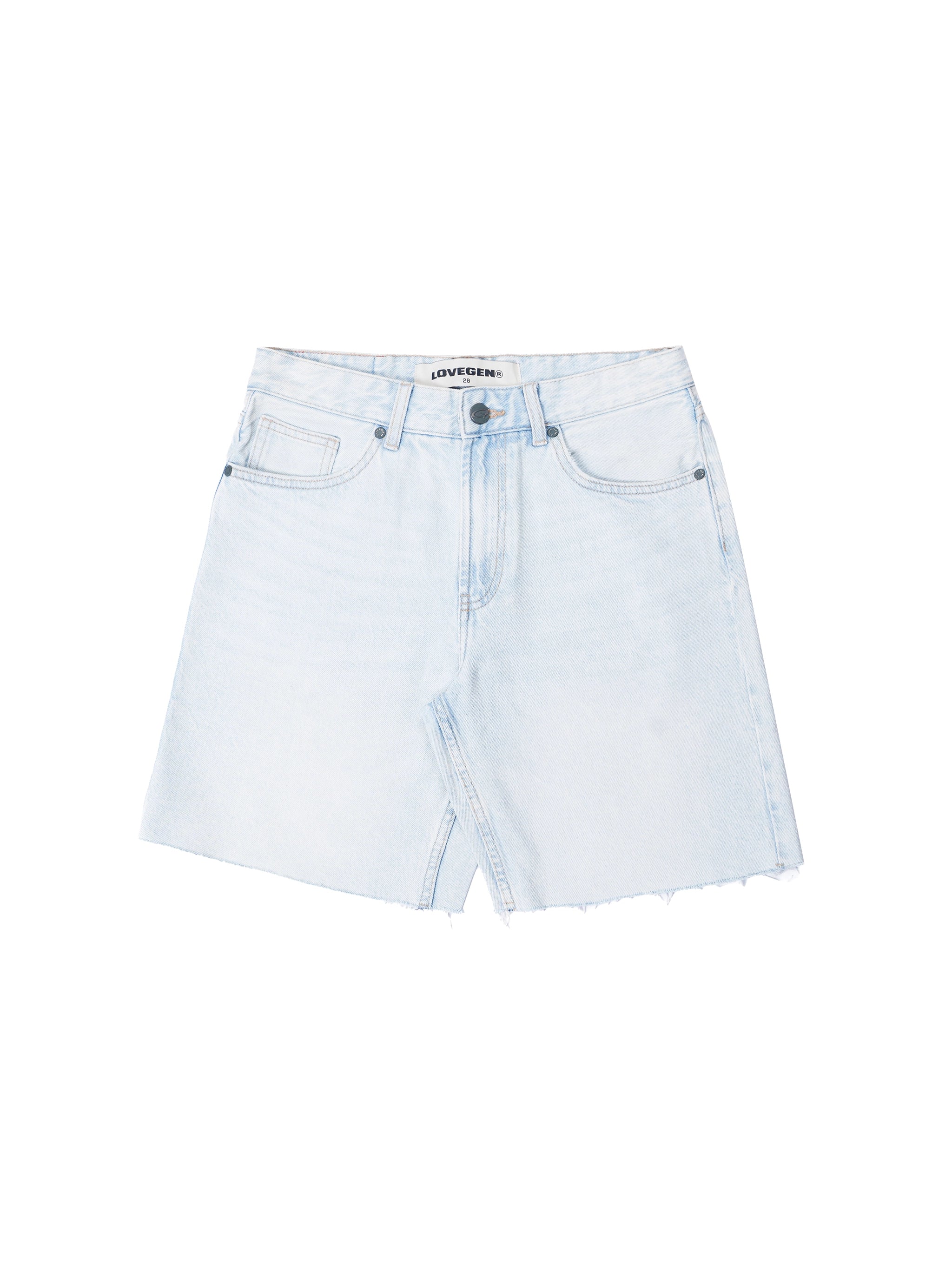 Basic Denim Shorts Light Blue