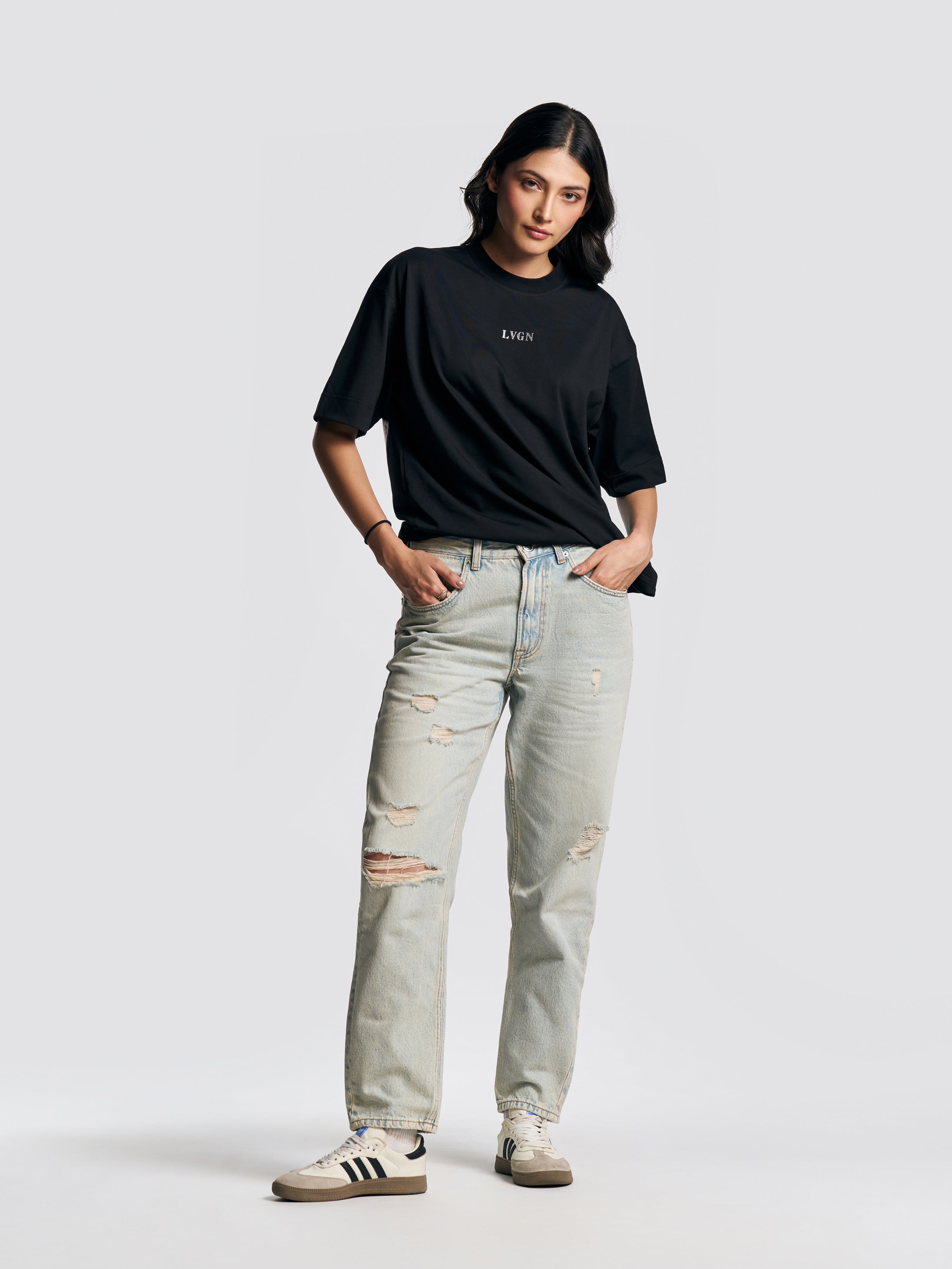 UNISEX TOM VINTAGE STRAIGHT FIT JEANS LIGHT BLUE