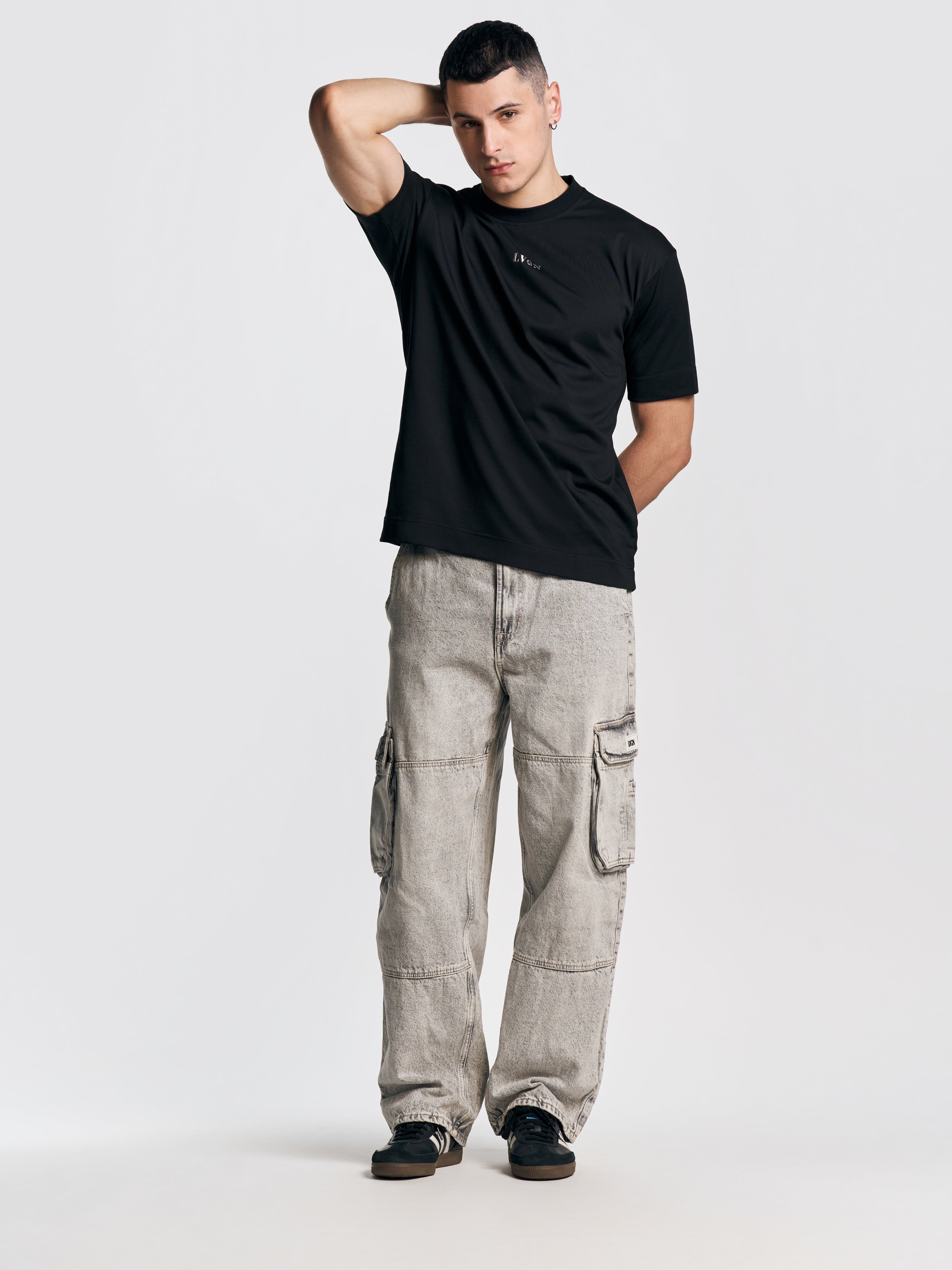 UNISEX ZIPO SKATER FIT JEANS GREY