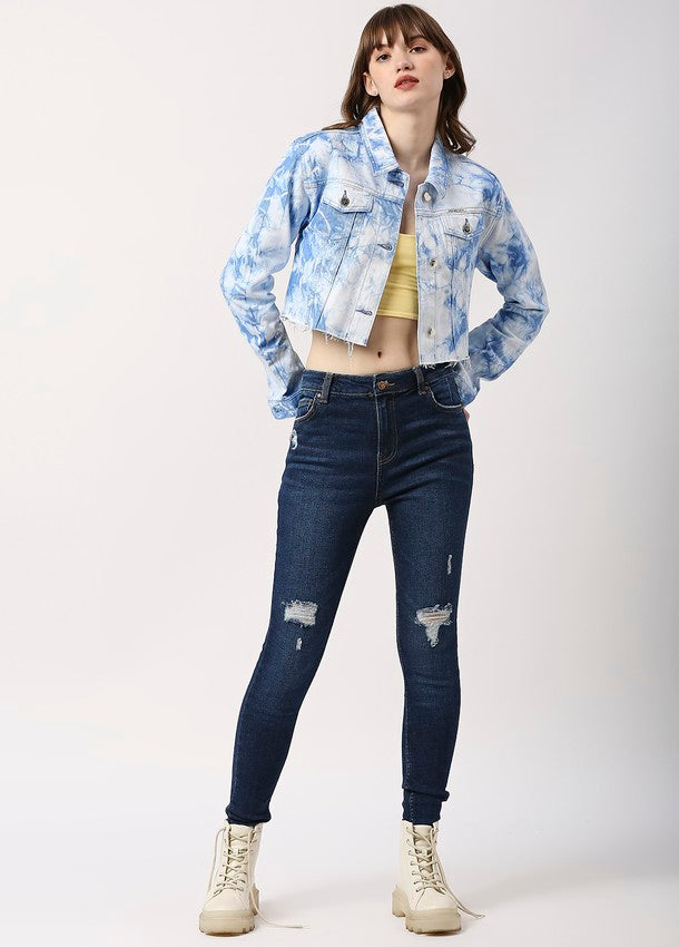 Shop Blue Crop Jacket for women