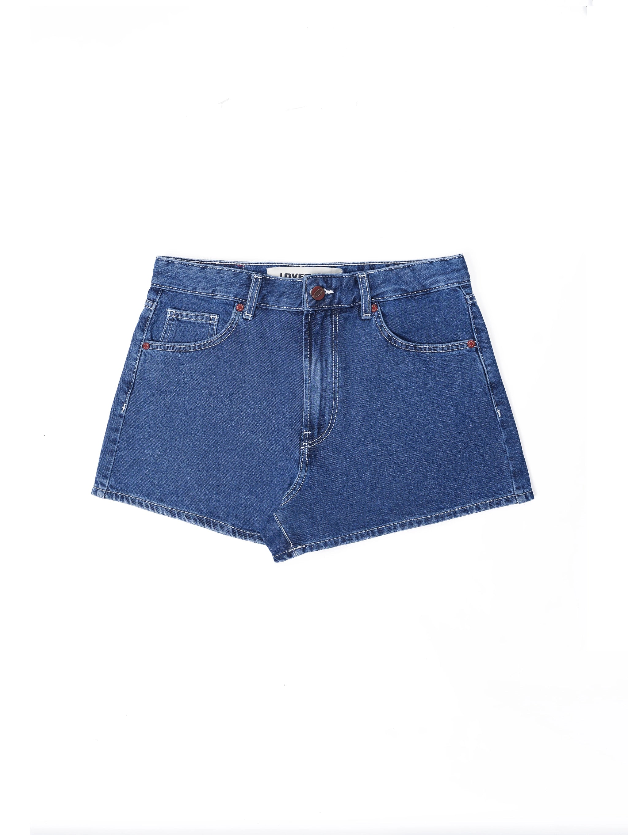 Mini Denim Shorts Dark Blue