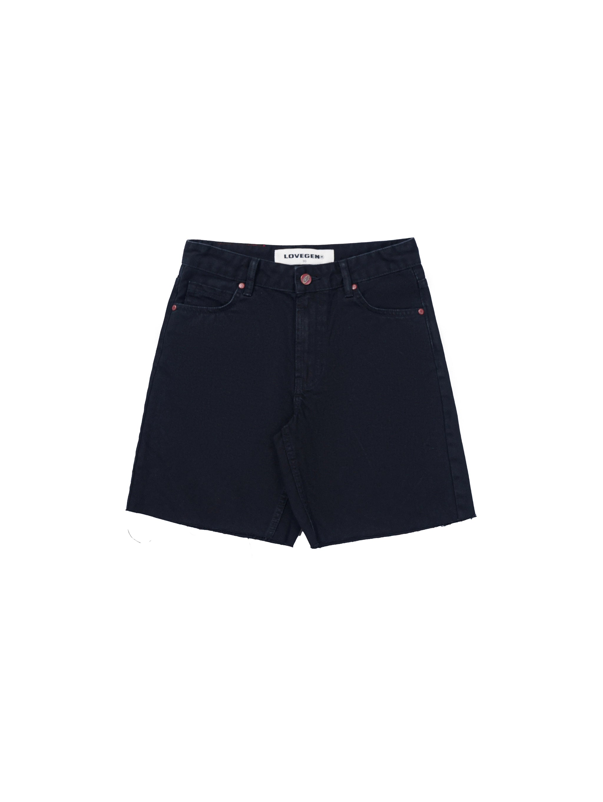 Basic Denim Shorts Black