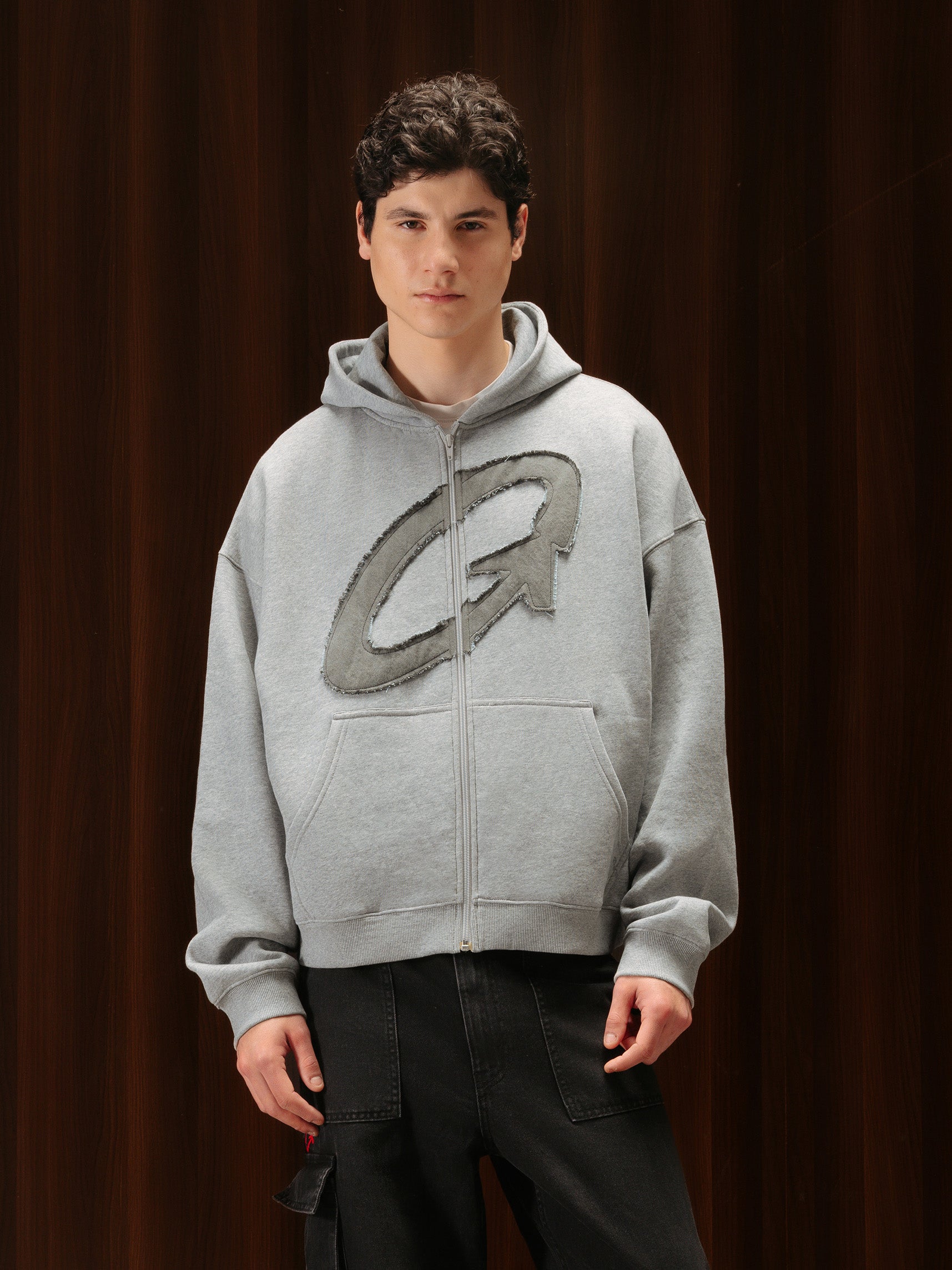 Orbit Hoodie Grey Melange Men