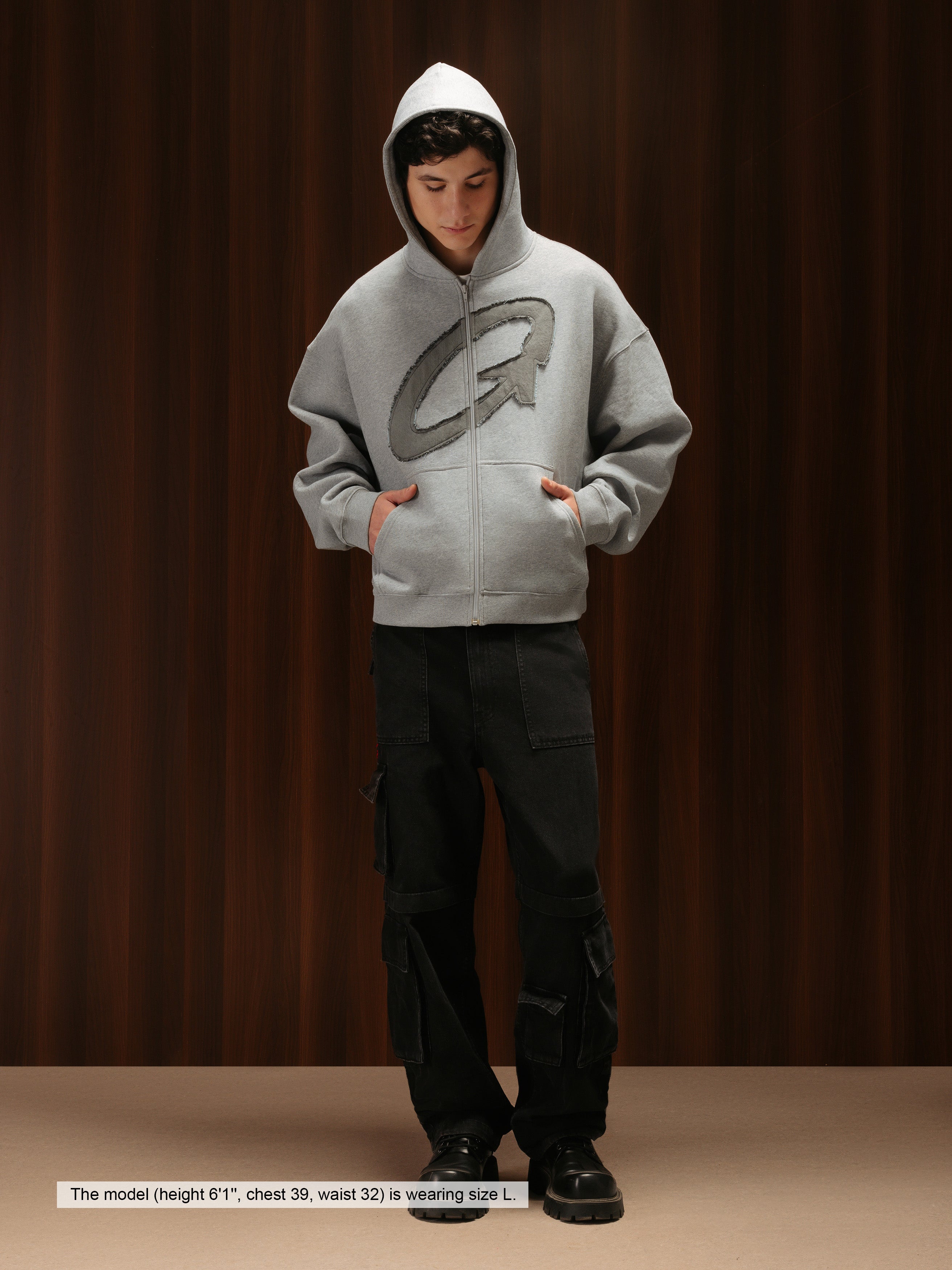 Orbit Hoodie Grey Melange Men