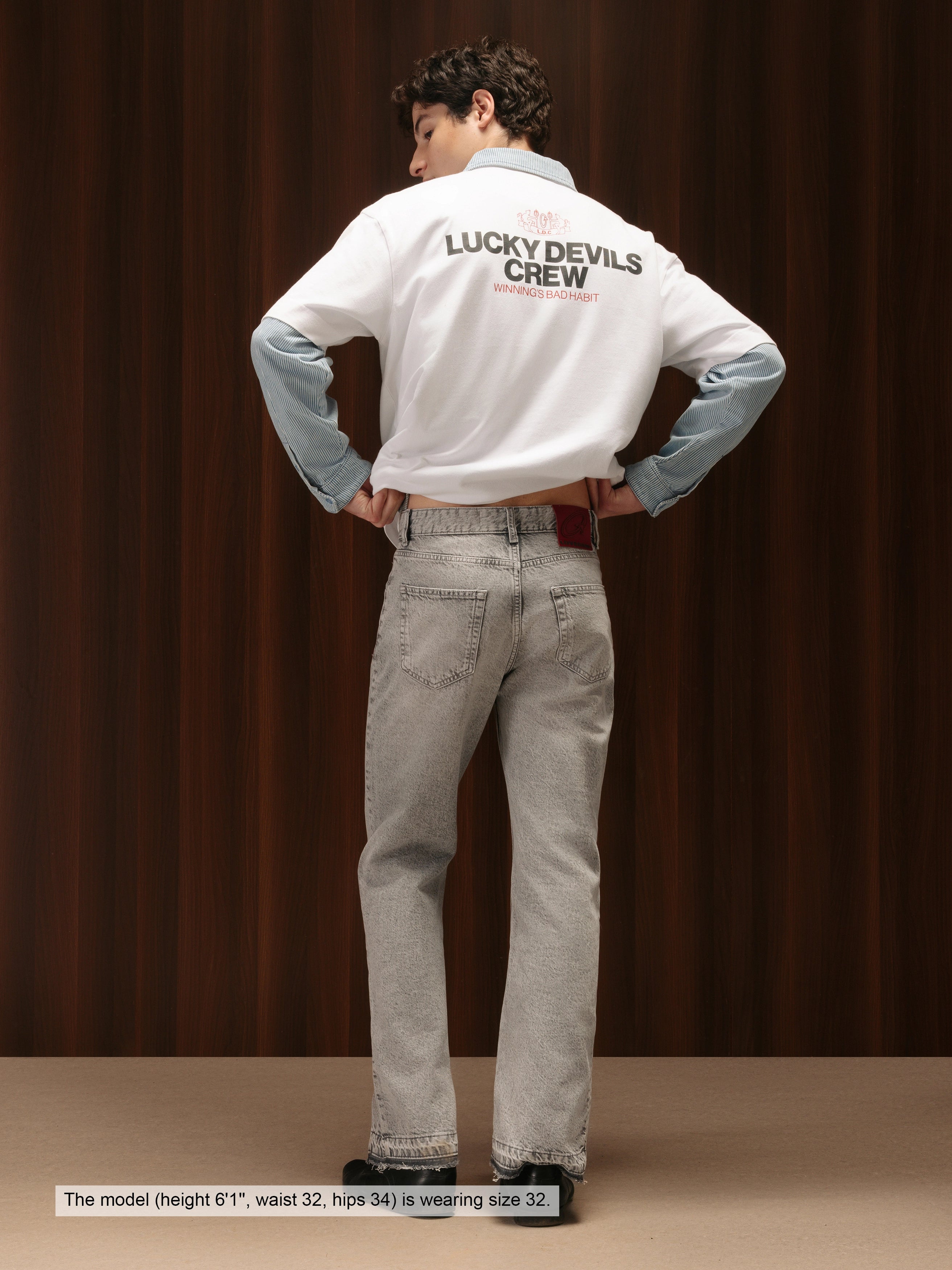 Men's Bootcut Jeans Grey