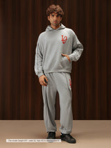 Tracksuit Pants Melange Grey Men