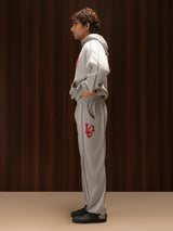 Tracksuit Pants Melange Grey Men