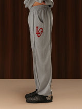 Tracksuit Pants Melange Grey Men