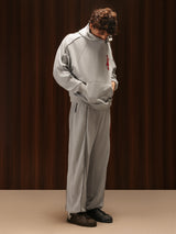 Tracksuit Pants Melange Grey Men