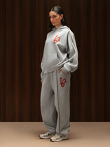 Tracksuit Hoodie Melange Grey women