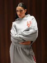 Tracksuit Hoodie Melange Grey women