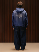 Signature Waffle Hoodie Crown Blue Men
