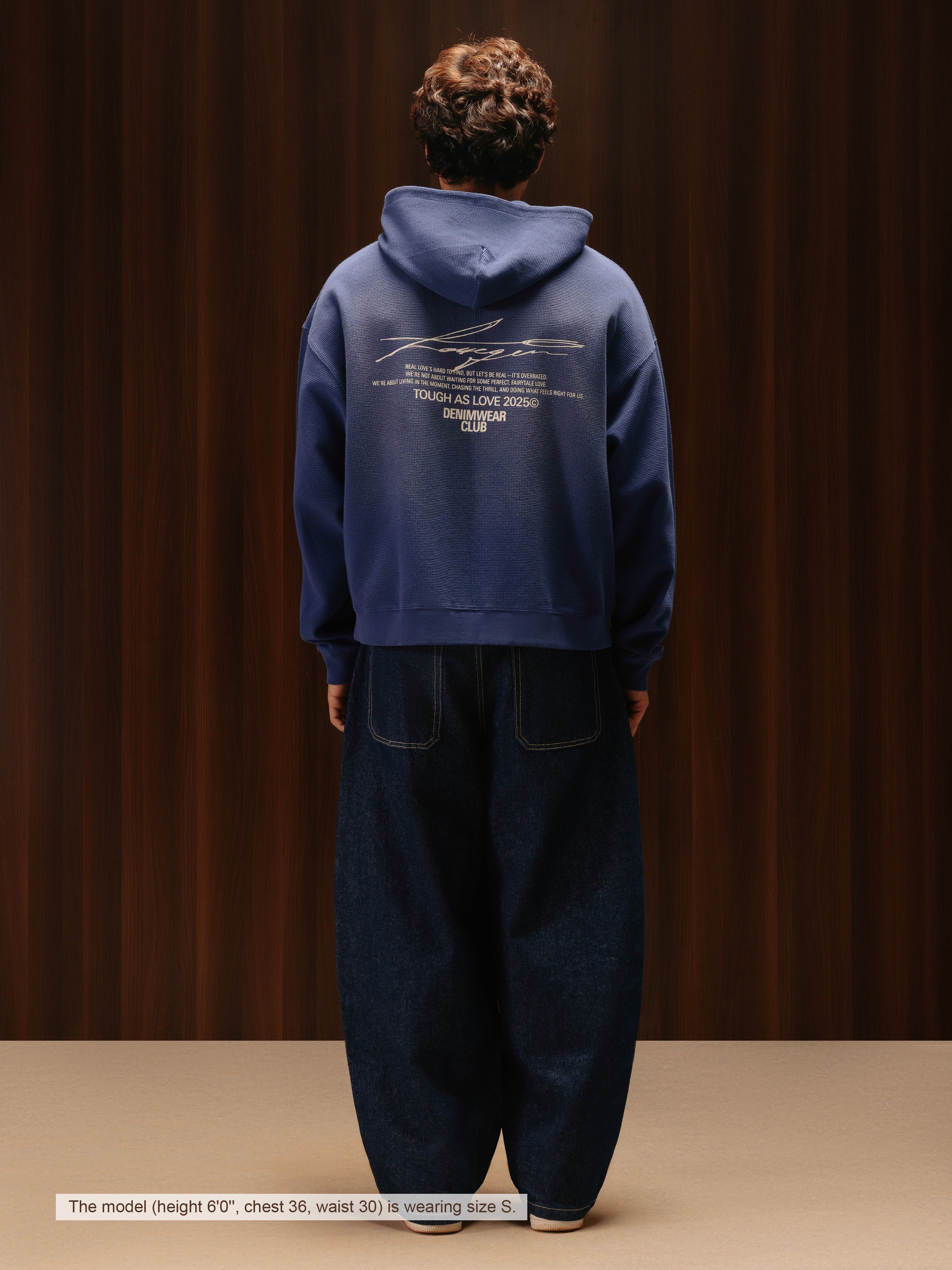 Signature Waffle Hoodie Crown Blue Men