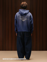 Signature Waffle Hoodie Crown Blue Men