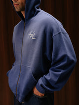 Signature Waffle Hoodie Crown Blue Men