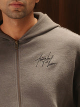 Signature Waffle Hoodie Gull Grey Men