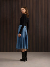 Mid Blue Midi Skirt