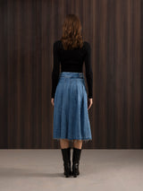 Mid Blue Midi Skirt