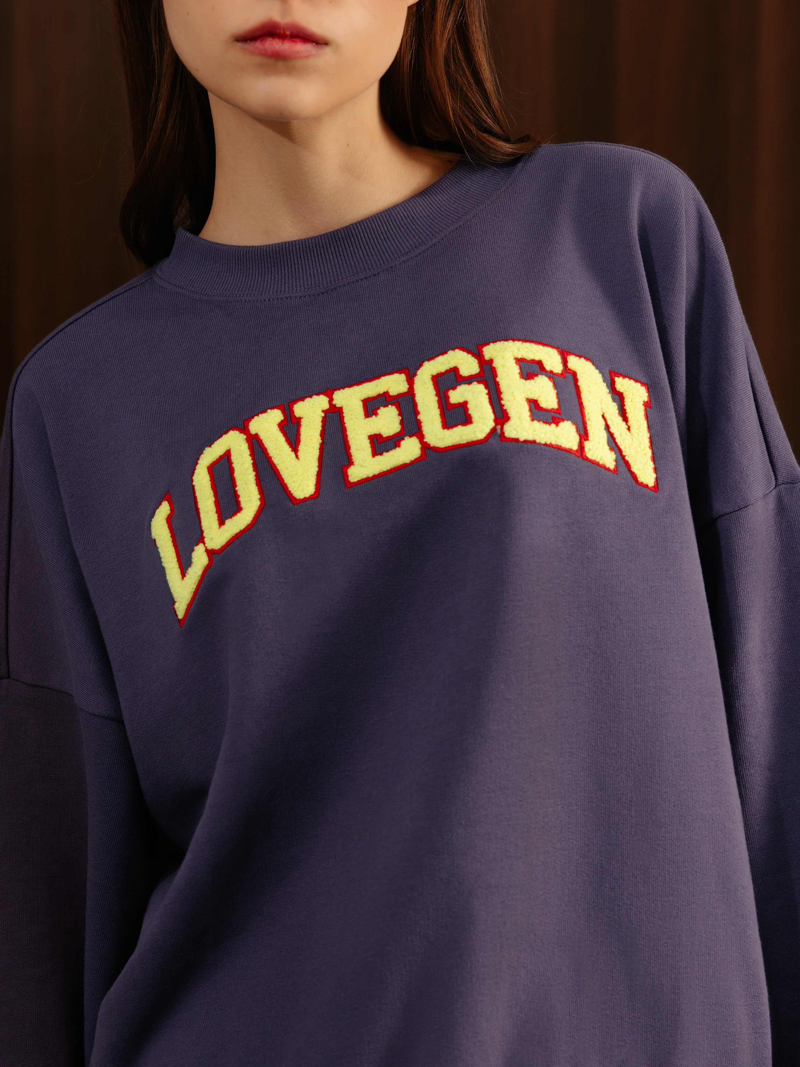 Crewneck Sweatshirt Crown Blue Women