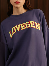 Crewneck Sweatshirt Crown Blue Women