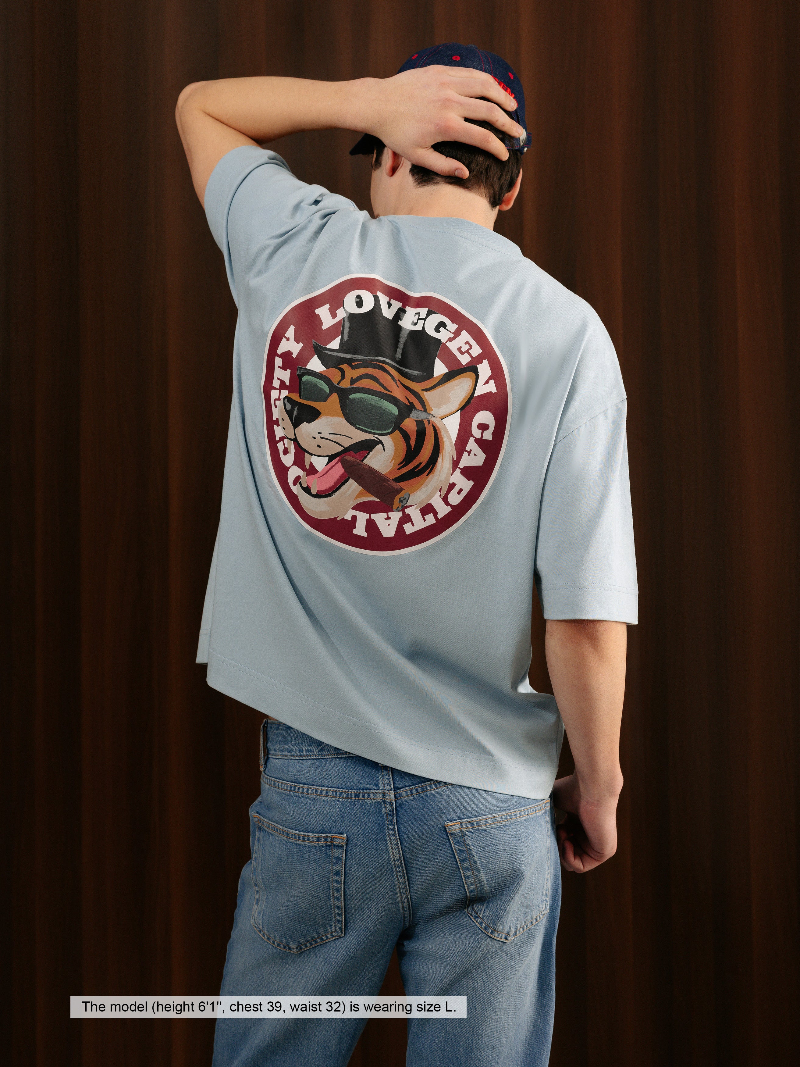 LG Tiger Tee Blue Men