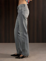 Basic Straight Jeans Grey