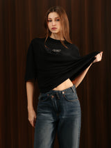 LG Tiger Tee Black Women