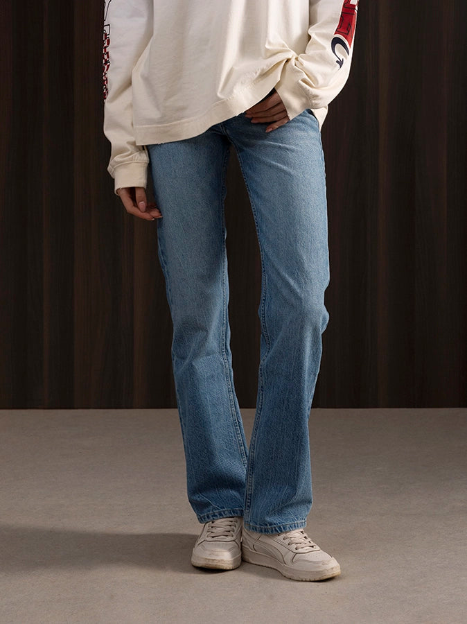Women's Straight Jeans Light Blue