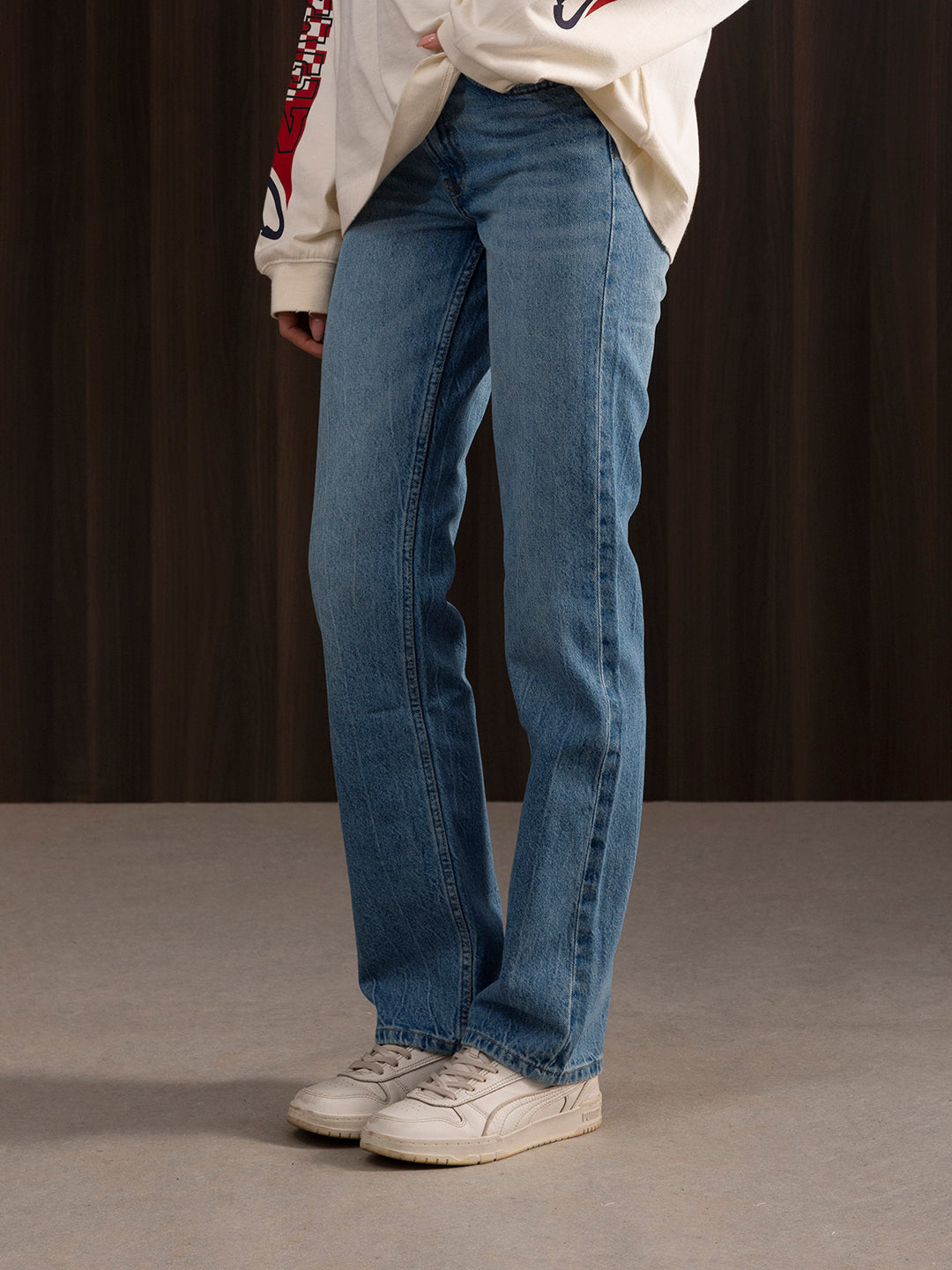 Women's Straight Jeans Light Blue