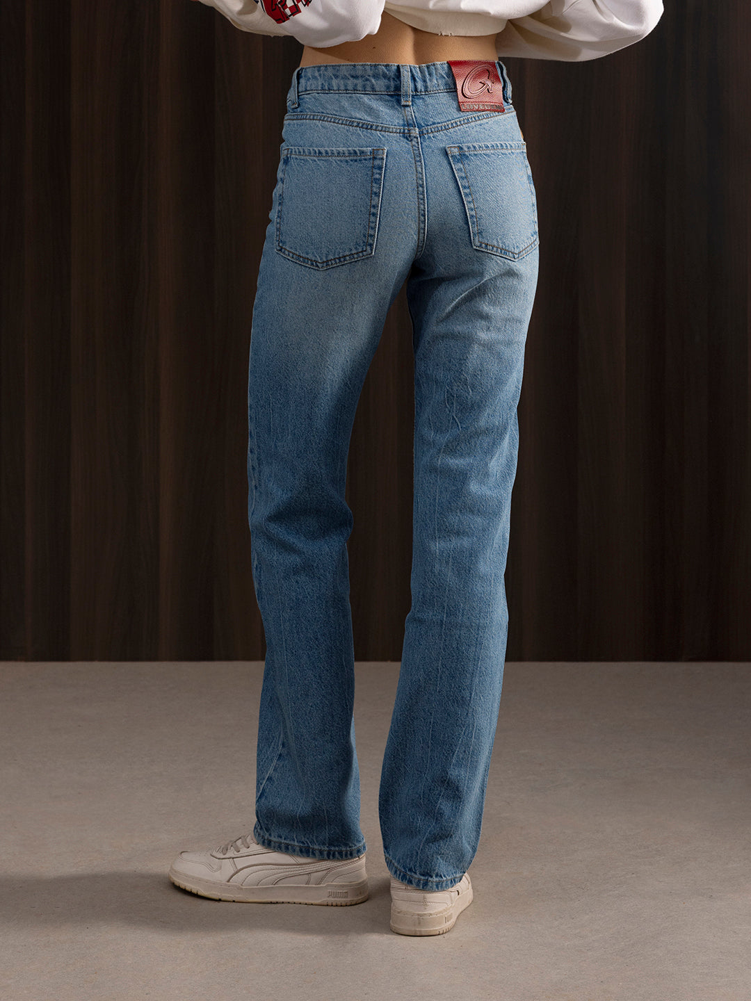 Women's Straight Jeans Light Blue