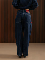 Women's Striped Denim Co-ord Jeans