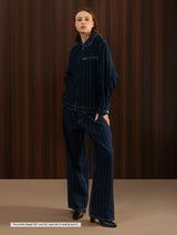 Women's Striped Denim Co-ord Jacket