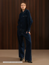 Women's Striped Denim Co-ord Jeans