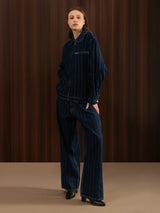 Women's Striped Denim Co-ord Jacket