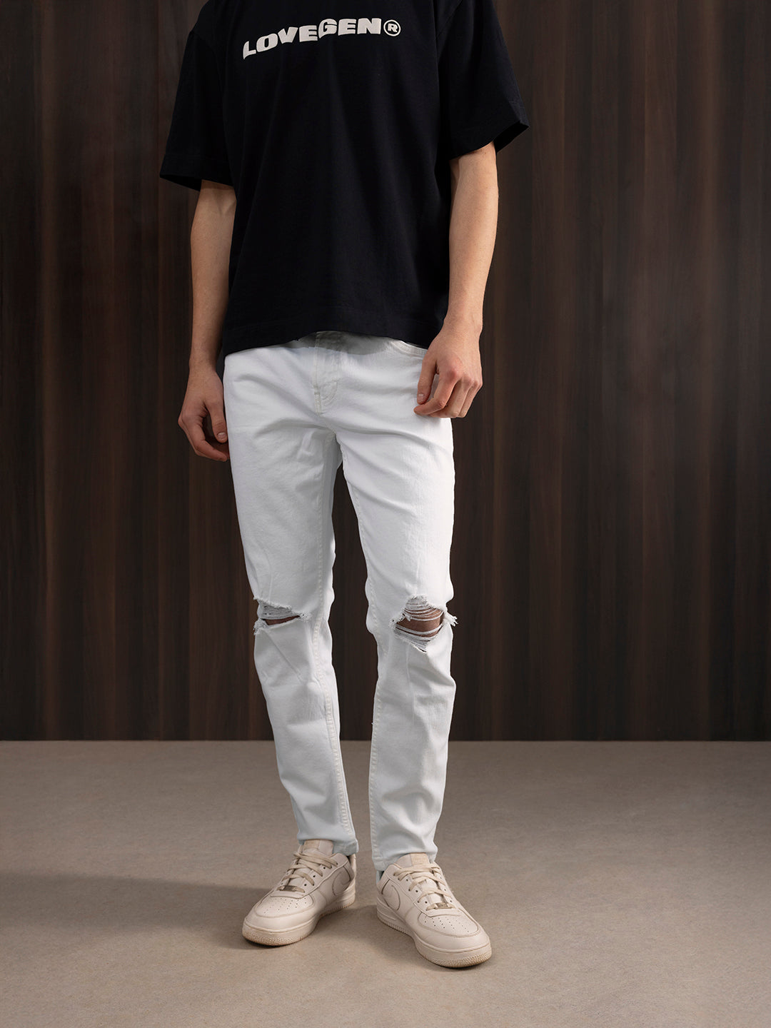 Ripped Skinny Jeans White