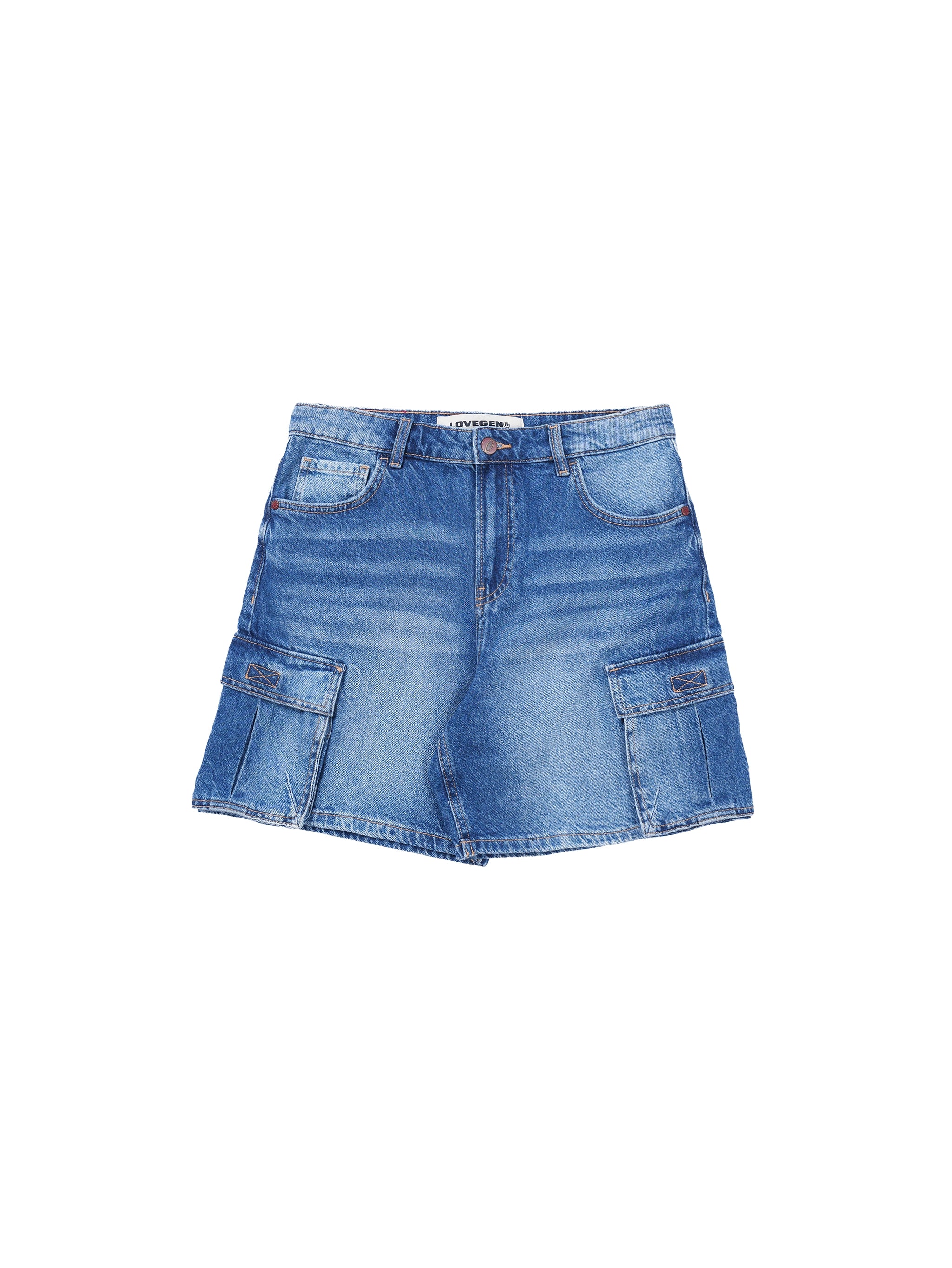 Baggy Cargo Shorts Dark Blue