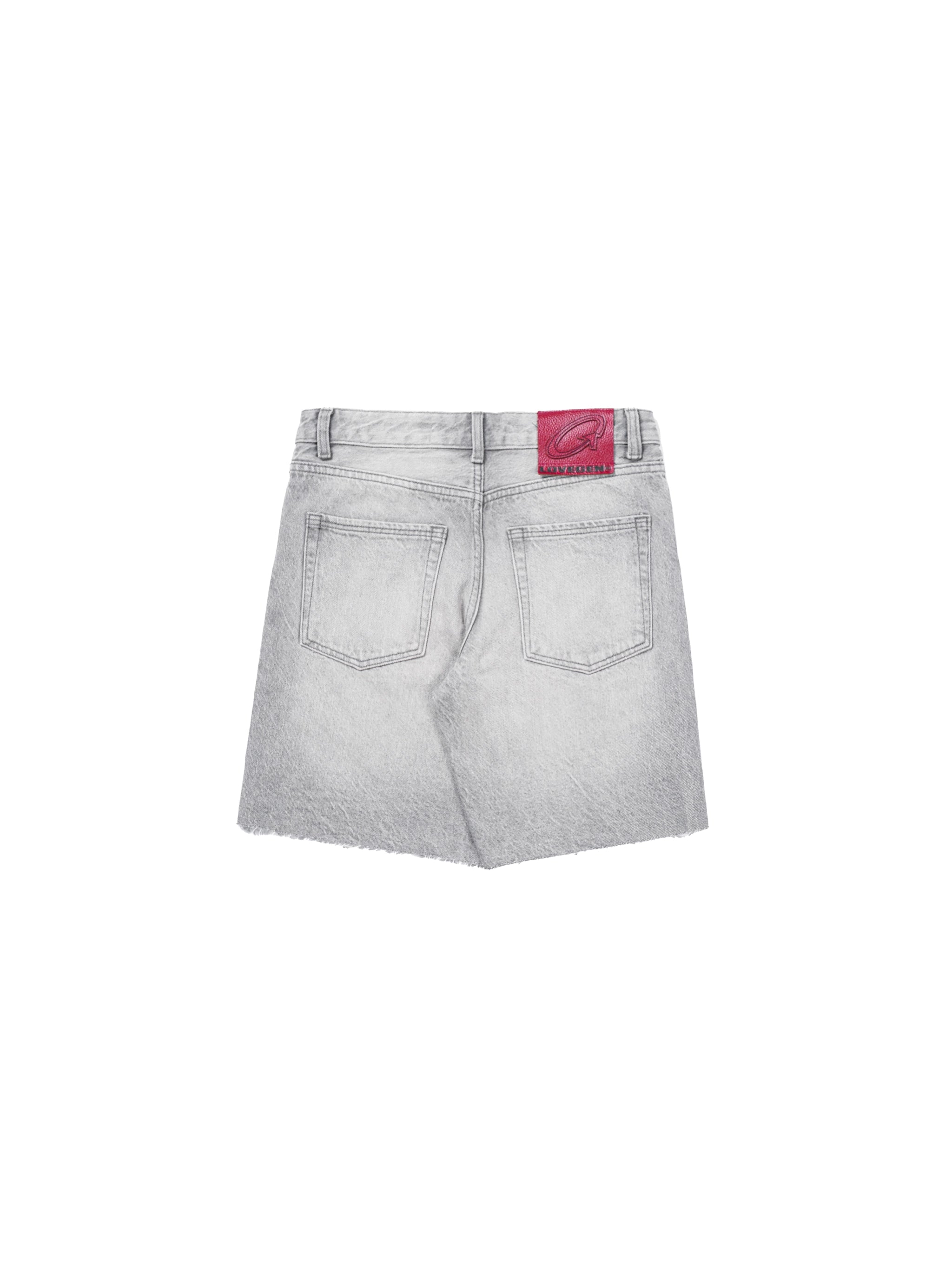 Basic Denim Shorts Grey